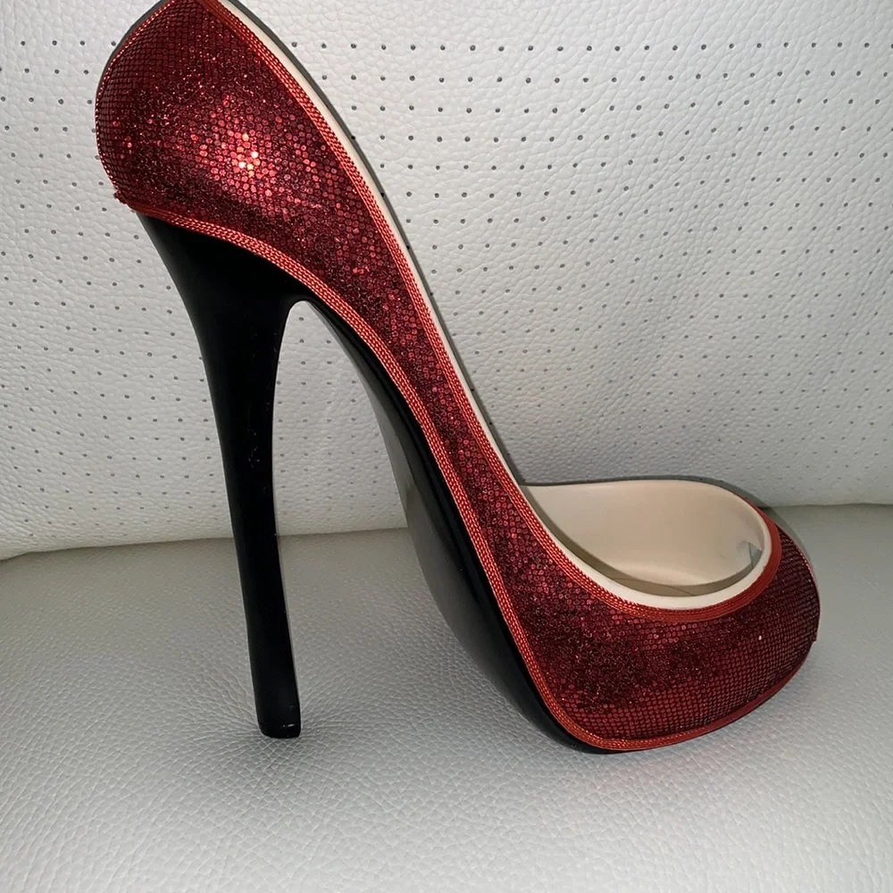 Wild Eye Designs High Heel Bottle Holder, Red Sequins‎